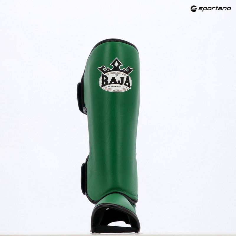 Chrániče holení a chodidiel RAJA BOXING Lightweight Shin Guards Genuine Leather dark green 8