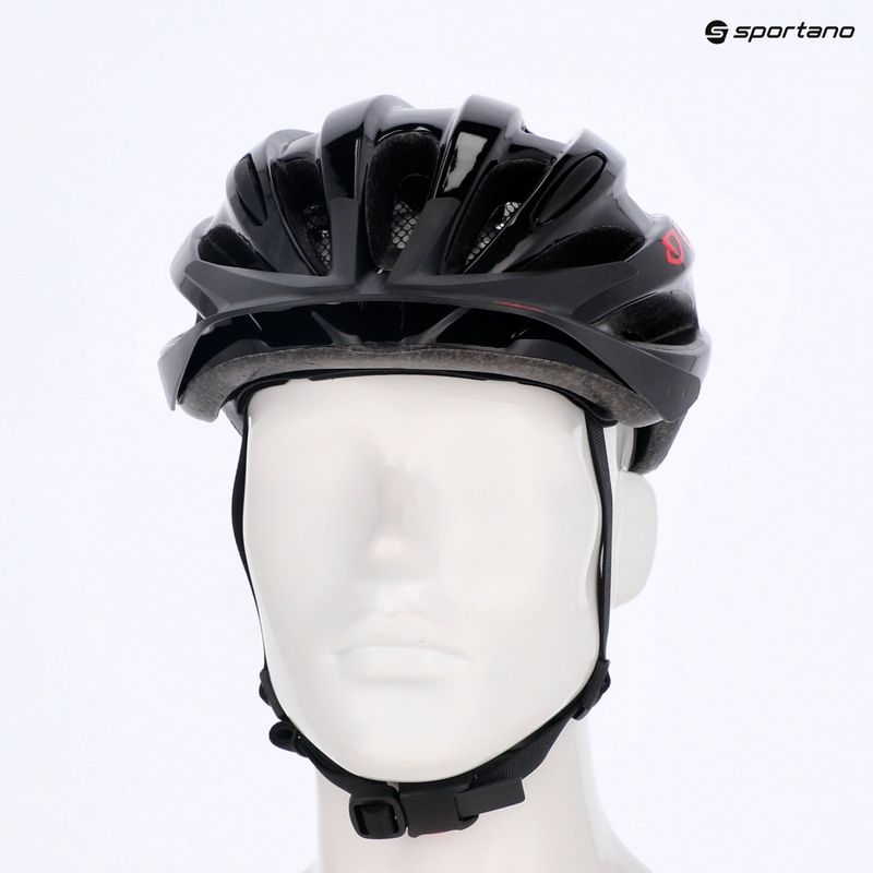 Cyklistická prilba Giro Revel čierna jasne červená 11