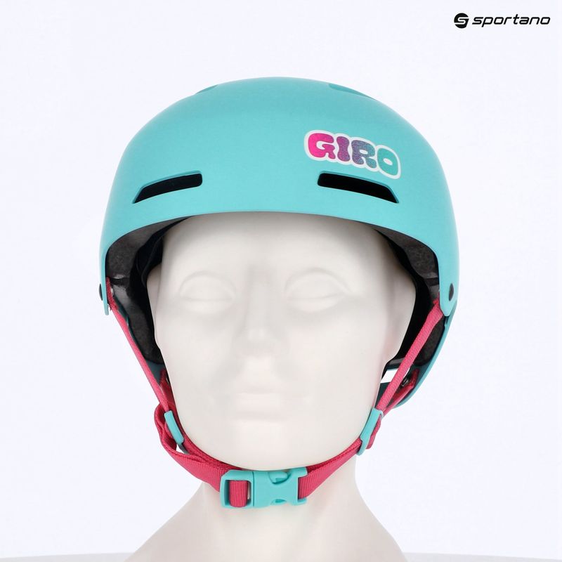 Detská cyklistická prilba Giro Dime FS matte screaming teal 7