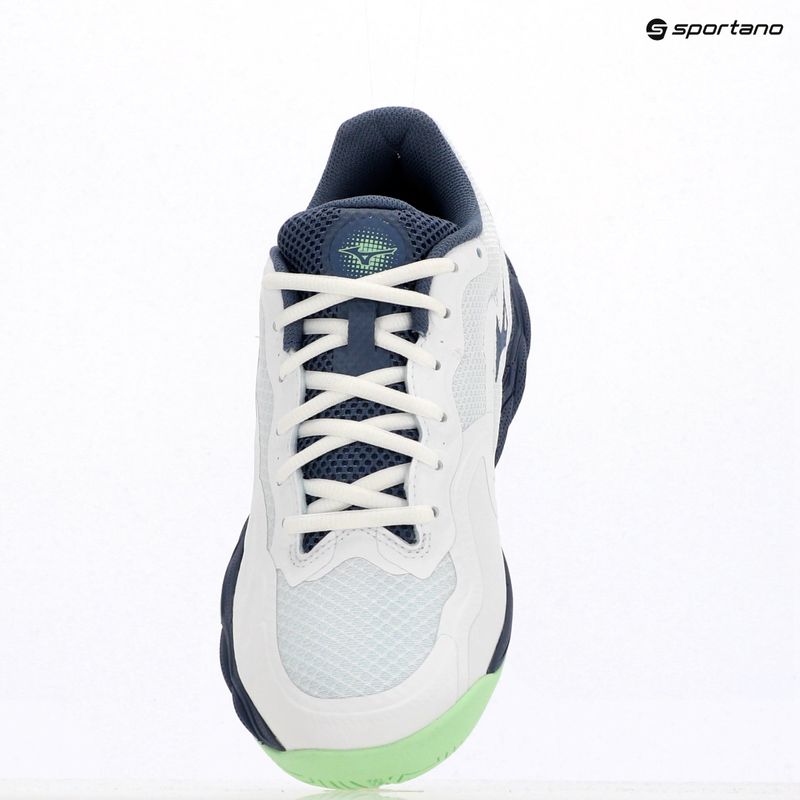 Pánské tenisové boty Mizuno Wave Enforce Court AC white/ vintage indigo/ neo mint 9