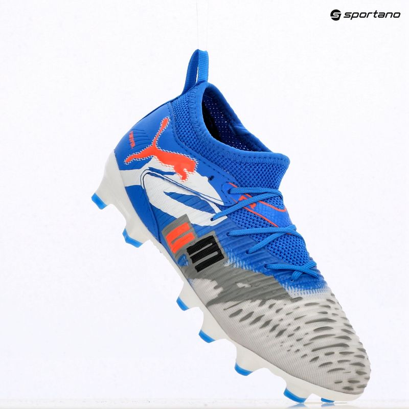 Detské kopačky PUMA Future 8 Match Forever FG/AG Jr white/ultra blue/feather gray/puma black/glowing red 9