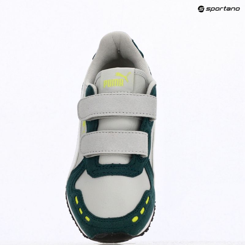 Juniorské topánky PUMA Cabana Racer SL 20 V PS coollightgray/pumawhite/darkmyrtle/limesmash 9