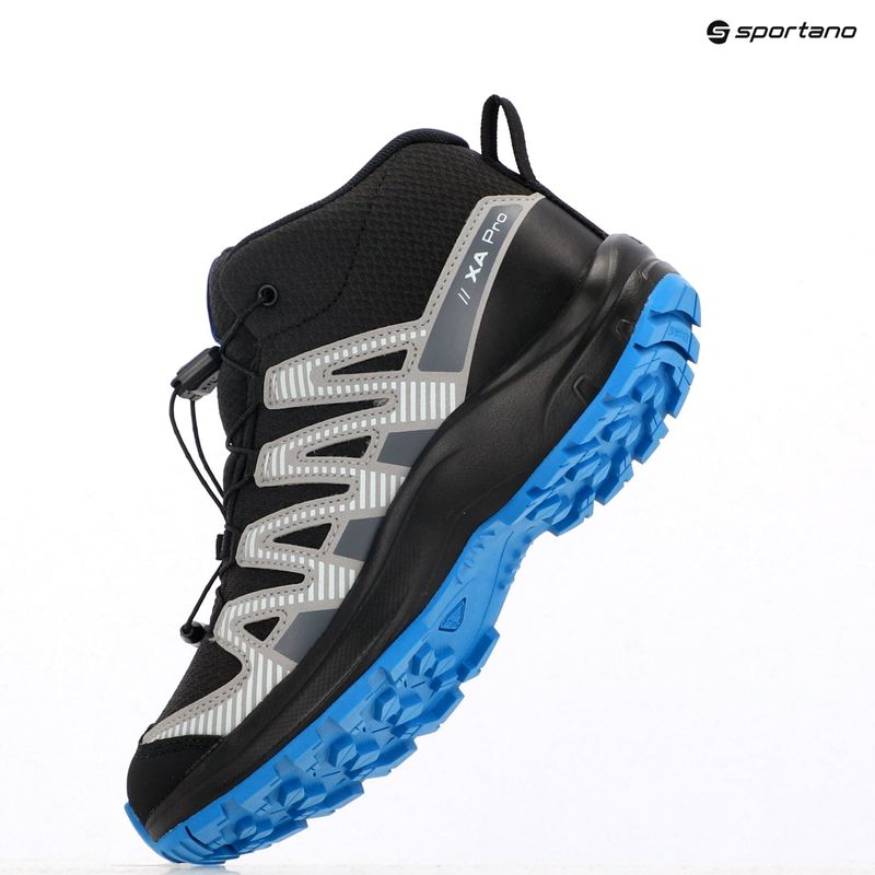 Detské turistické topánky Salomon XA PRO V8 MID WP black/monument /french blue 16