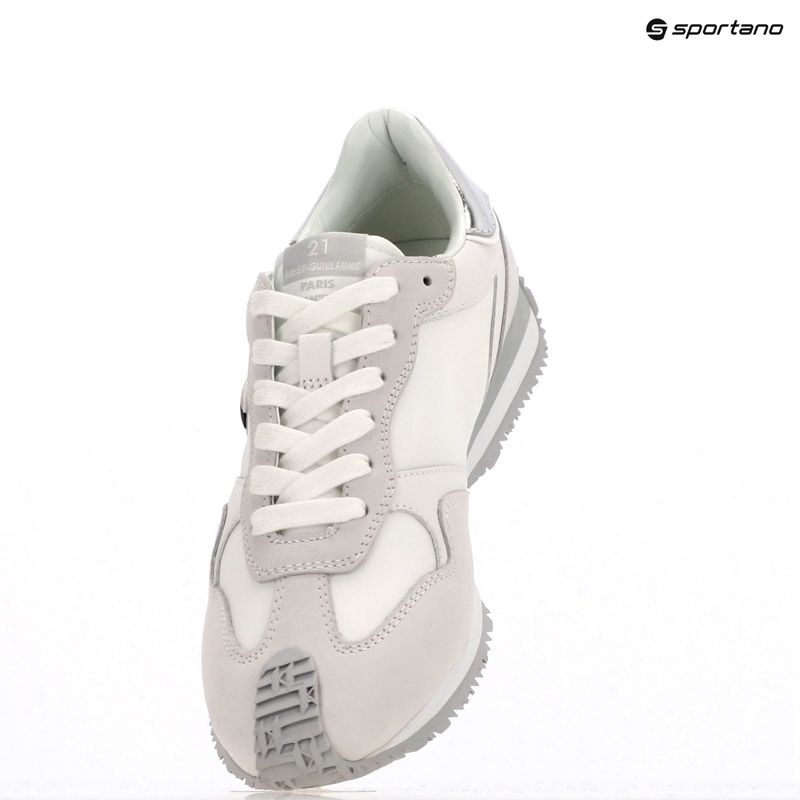 Dámske topánky KARL LAGERFELD Velocette Embro Nft white leather/textile w/silver 9