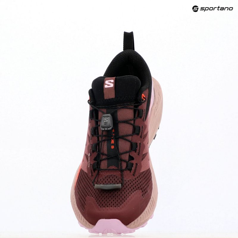 Salomon Sense Ride 5 GTX dámska bežecká obuv catawba grape/orchid bouquet/cherry tomato 14