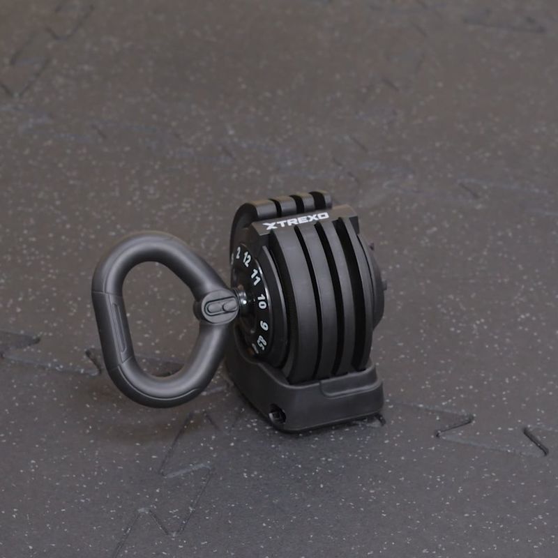XTREXO TXO-B4W004 12 kg nastaviteľná činka čierna 15