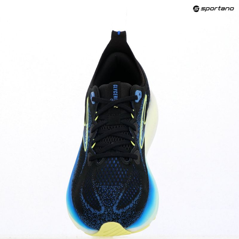 Pánska bežecká obuv Brooks Glycerin 22 wide fit black/cobalt/neo yellow 15