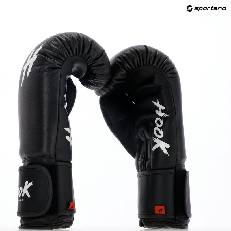 Kožené boxerské rukavice HOOK FIGHTING Ready to Fight čierne 8