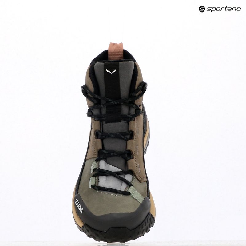 Dámske trekové topánky Salewa Puez Leather Mid Ptx bungee cord / onyx 12