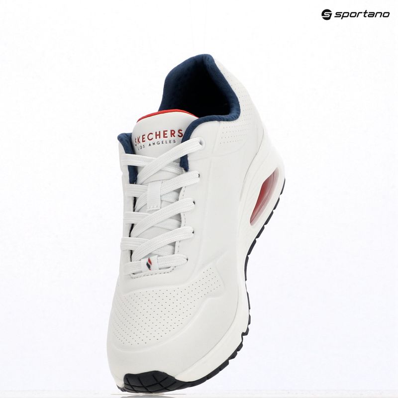 Dámske topánky SKECHERS Uno Stand On Air white durabuck/navy/red trim/mesh 15