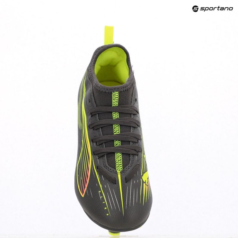 Detské kopačky PUMA Ultra 5 Match FG/AG Jr matná stará strieborná/žltá výstražná/puma stará strieborná 9