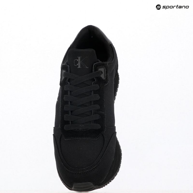 Pánske topánky Calvin Klein YM0YM01217 Runner Sock Laceup Mg Canvas triple black 9