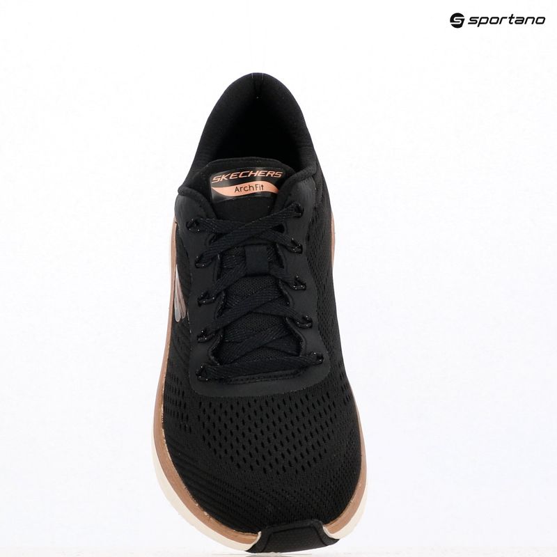 Dámske topánky SKECHERS Arch Fit 2.0 Glow The Distance black/rose gold 9