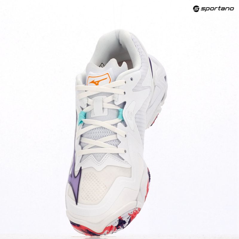 Dámske volejbalové topánky Mizuno Wave Lightning Z8 biele/fialové indigo/camelliaros 18
