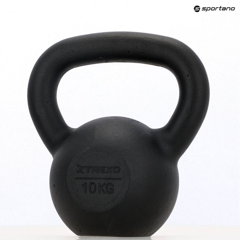 Liatinový kettlebell XTREXO 10kg black 9