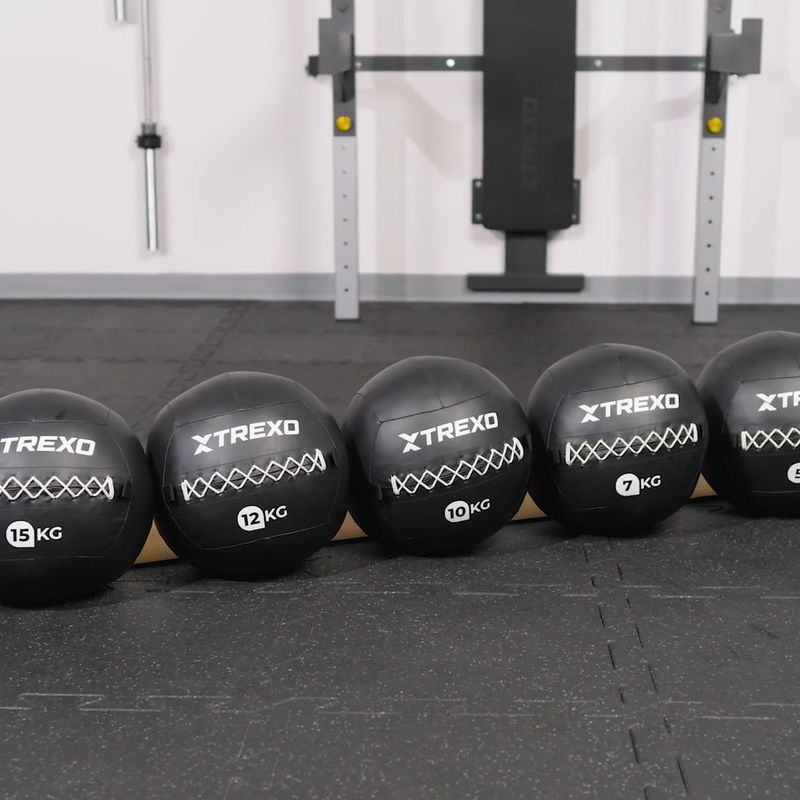 Medicínska lopta TREXO Wall Ball 12 kg black 9