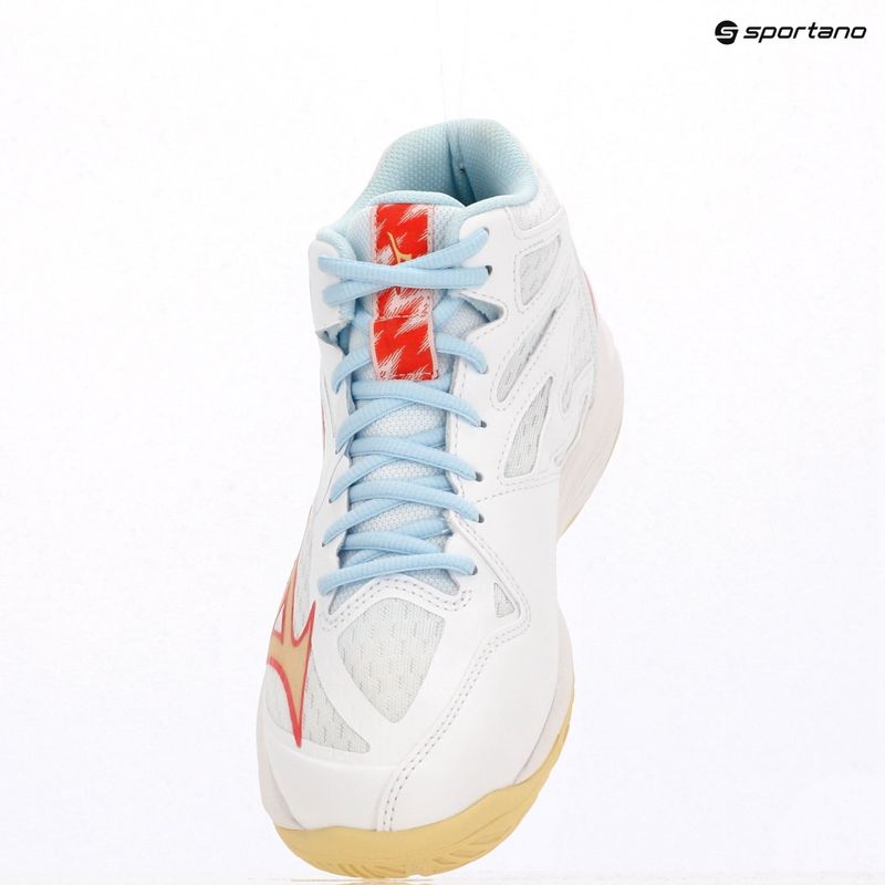 Dámske volejbalové topánky Mizuno Thunder Blade Z Mid white/calypso coral/pale banana 9