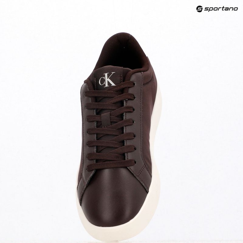 Dámske topánky Calvin Klein YW0YW01781 3 Cupsole Laceup PU MG burgundy/bright white 9