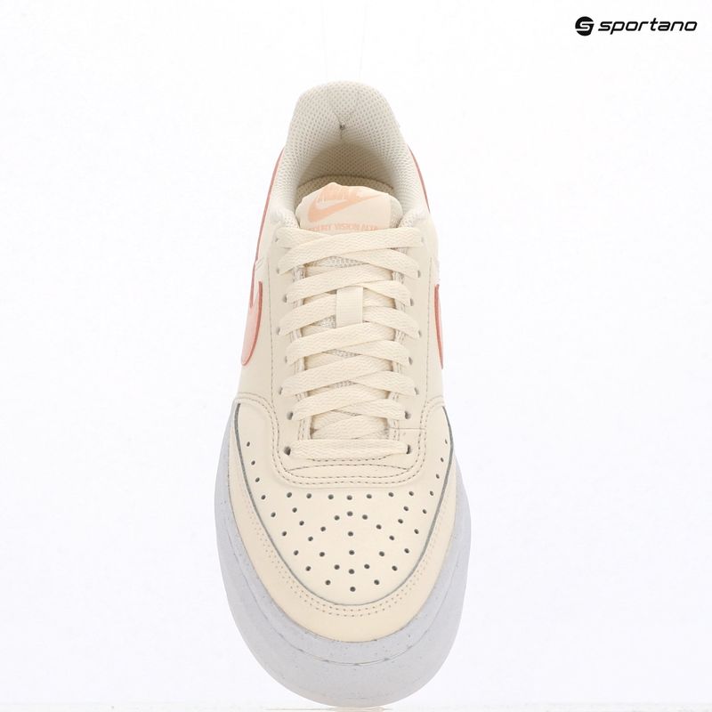 Dámske topánky Nike Court Vision Alta pale ivory/washed coral/white 9