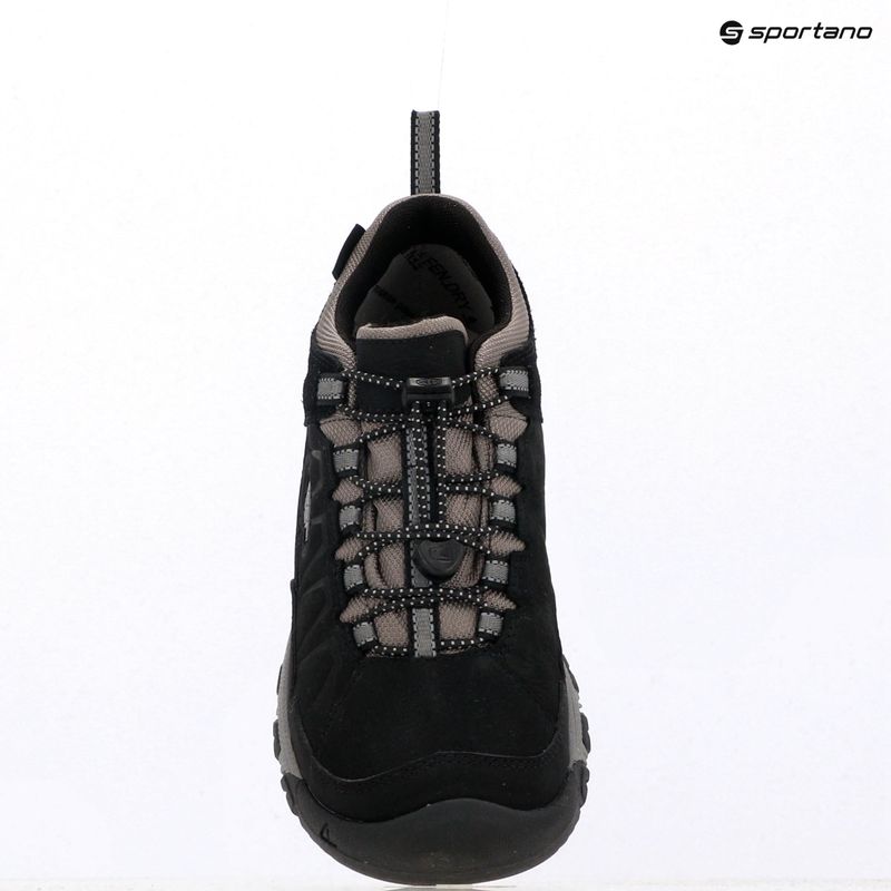 Detské trekové  topánky KEEN Targhee IV Low vodotesné black/steel grey 9
