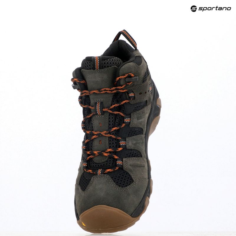 Pánske turistické topánky KEEN Headout Mid Waterproof black olive/fossil orange 9