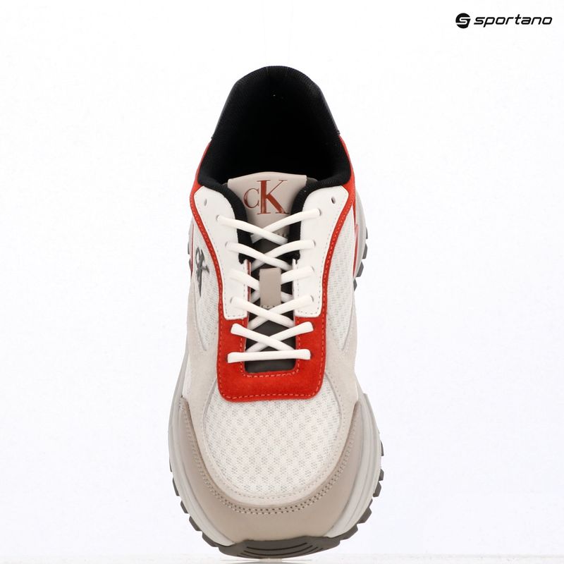 Pánske topánky Calvin Klein YM0YM01379 Hike Runner Mesh MIX bright white/grey/flame scarlet 9