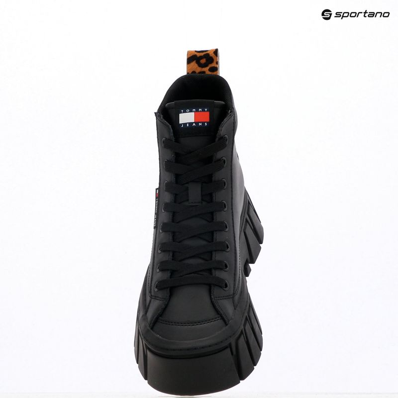 Dámske topánky Tommy Jeans Vulc Flatform Leopard black 9