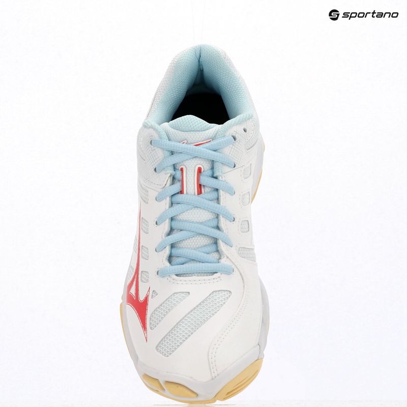 Dámske volejbalové topánky Mizuno Wave Voltage 2 white/calypso coral/pale banana 9