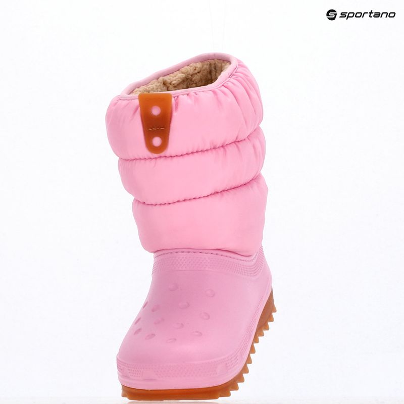 Detské snehule Crocs Classic Neo Puff pink tweed/gum 16