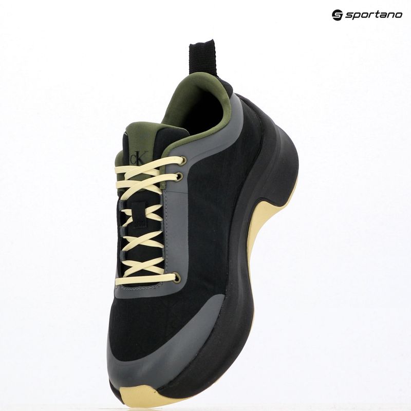 Pánske topánky Calvin Klein YM0YM01456 Chunky Runner Lace Up Mix Aop black/medieval forest/coal/lime 9