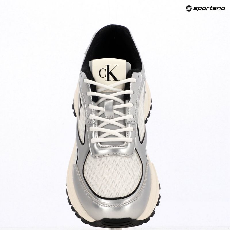 Dámske topánky Calvin Klein YW0YW02063 Hike Runner Lace Up Mesh Mix silver/black/bright white 9