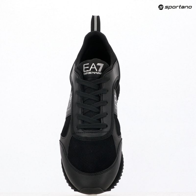 Topánky EA7 Emporio Armani Black & White Suede triple black micropunch 11