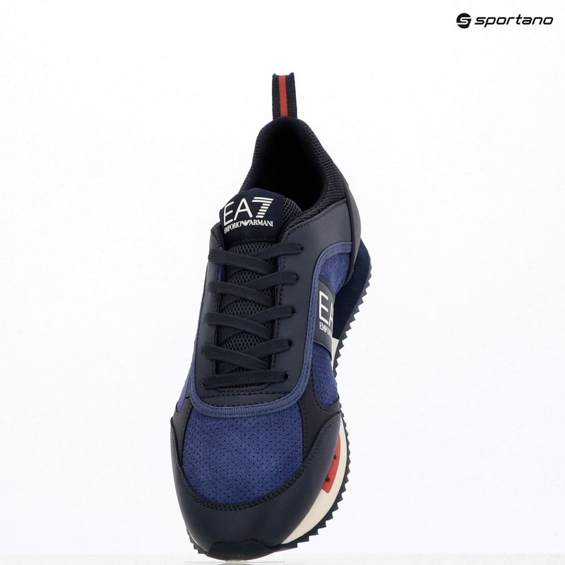 Topánky EA7 Emporio Armani Black & White Suede sky captain / deep cobal / mineral 16