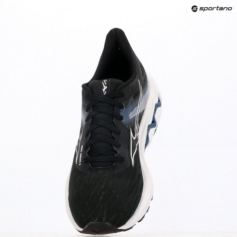 Pánske bežecké topánky Mizuno Wave Equate 9 black/white/vintage indigo 9