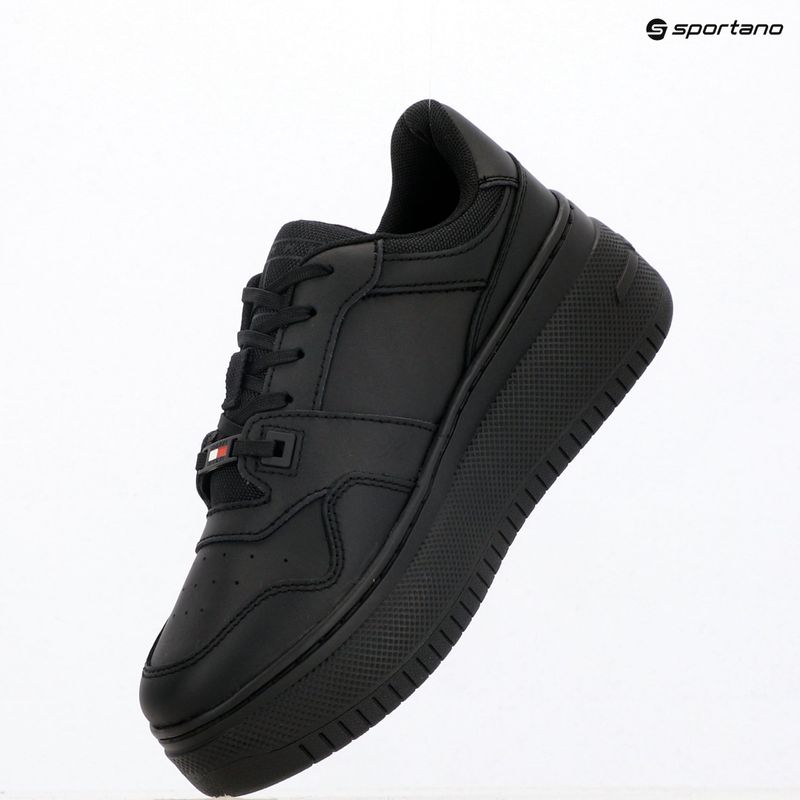 Dámske topánky Tommy Jeans Retro Basket Flatform Ess triple black 9