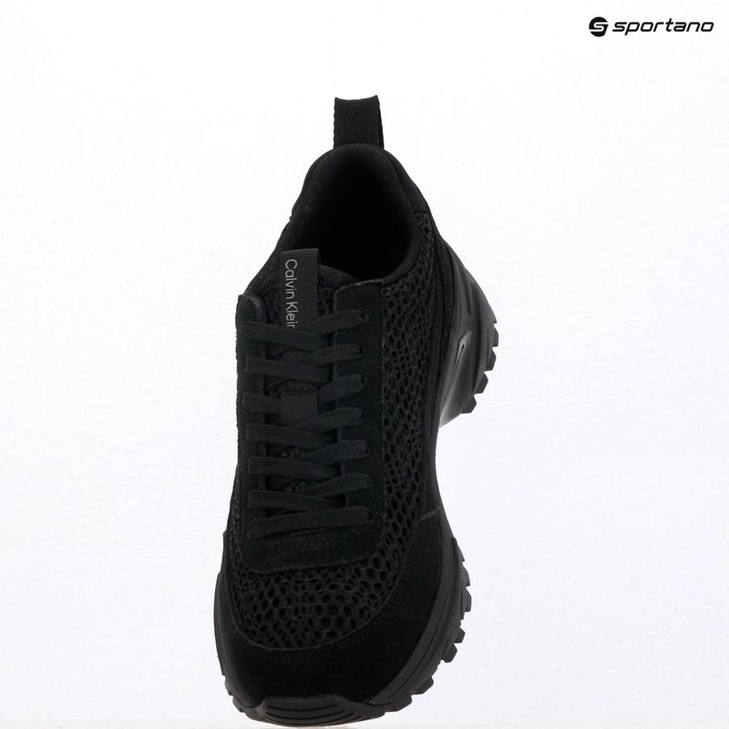 Dámske topánky Calvin Klein YW0YW02030 Hike Runner Lace Up Techmix triple black 9