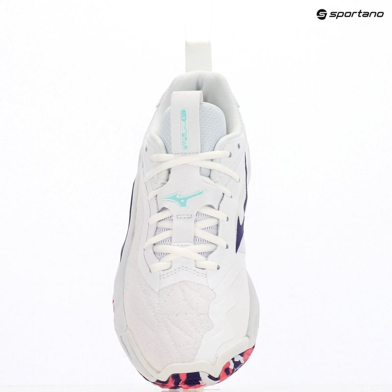 Halové topánky Mizuno Wav Stealth Neo 2 white/violet indigo/camellia rose 12
