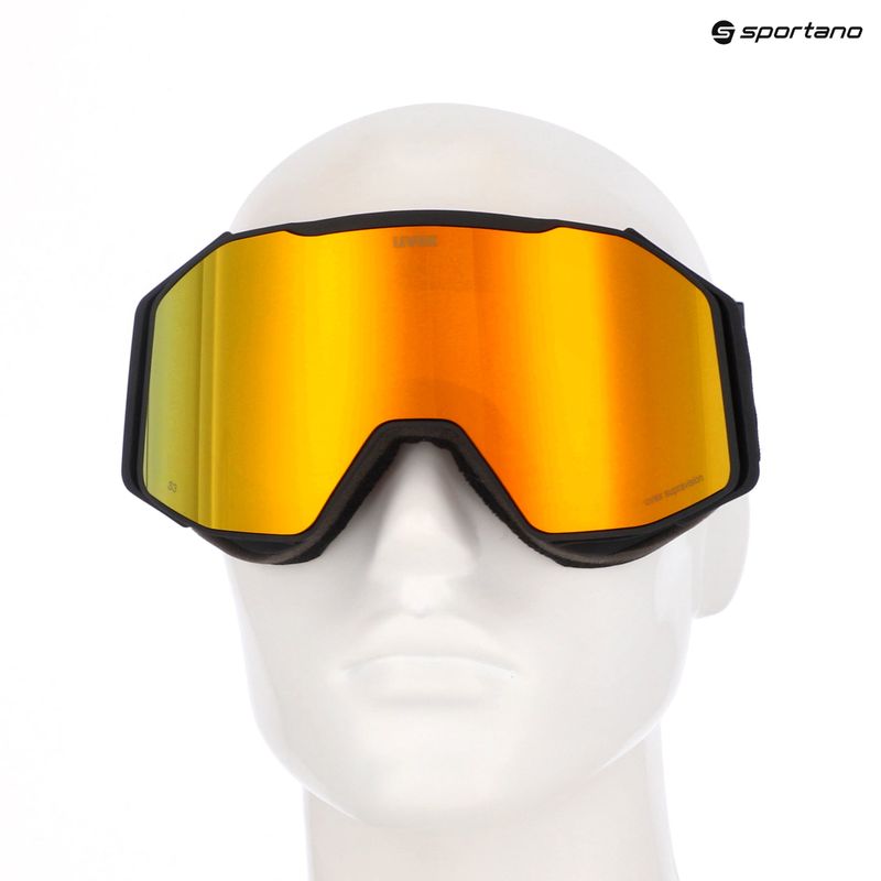 Lyžiarske okuliare UVEX Gravity FM black matt/mirror yellow/orange/clear 6