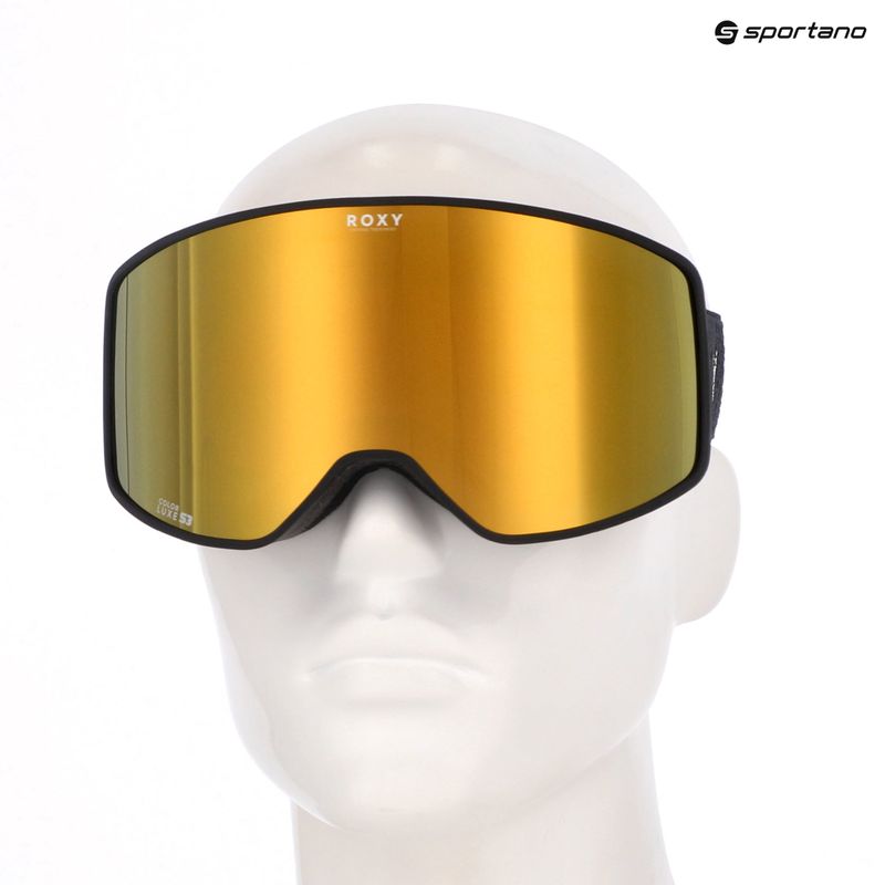 Dámske snowboardové okuliare ROXY Storm W black/clux ml pink gold 6