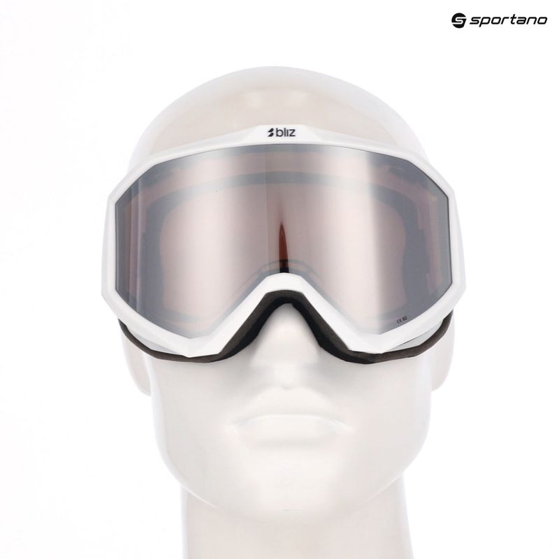 Lyžiarske okuliare Bliz Liner matte white/pink/silver mirror 7