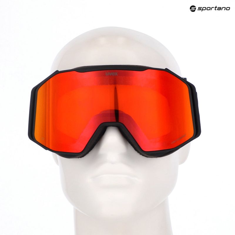 Lyžiarske okuliare UVEX Gravity FM black matt/mirror red/orange/clear 6