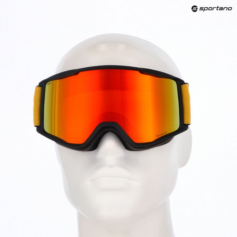 Lyžiarske okuliare Red Bull SPECT Neon black/orange with red mirror 6
