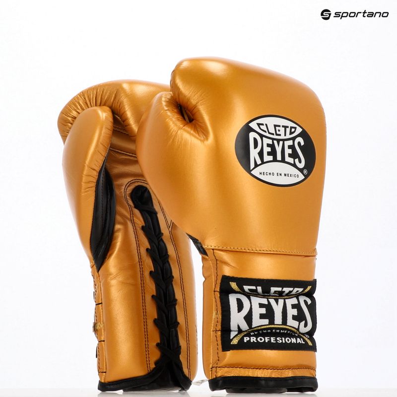 Boxerské rukavice Cleto Reyes Lace Up Sparring gold 3