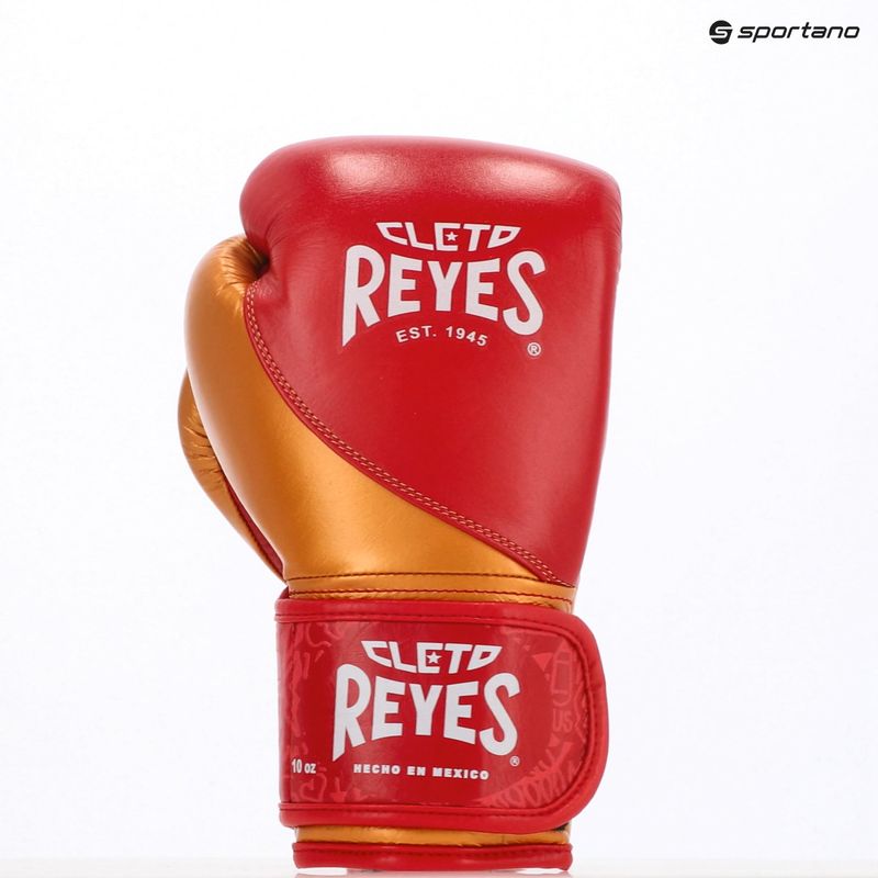 Boxerské rukavice Cleto Reyes High Precision Training Leather red/gold 3