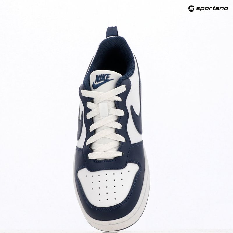 Detské topánky Nike Court Borough Low Next Bloom white/white/midnight navy 11