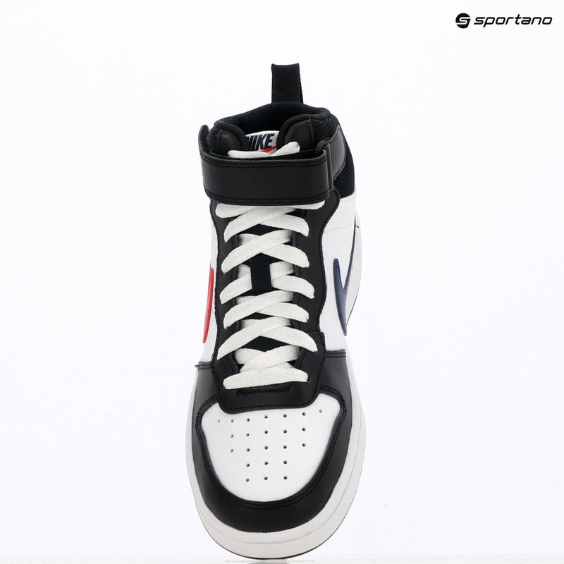 Detské topánky Nike Court Borough Mid 2 white/white/black/university red 10