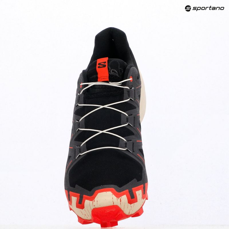 Pánske bežecké topánky Salomon Speedcross 6 black/fiery red/almond milk 11