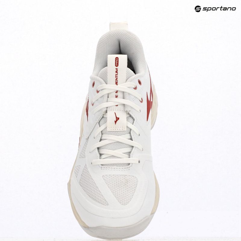 Dámske volejbalové topánky Mizuno Wave Momentum Pro white/rose elegance/lava falls 9