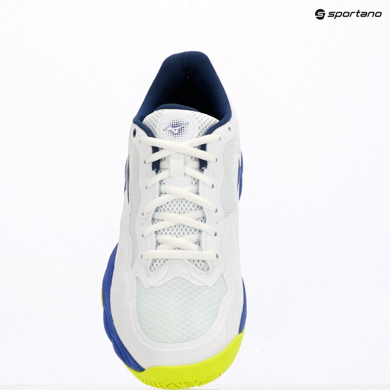 Pánske tenisové topánky  Mizuno Wave Enforce Court AC white/dazzling blue/ lightning 9