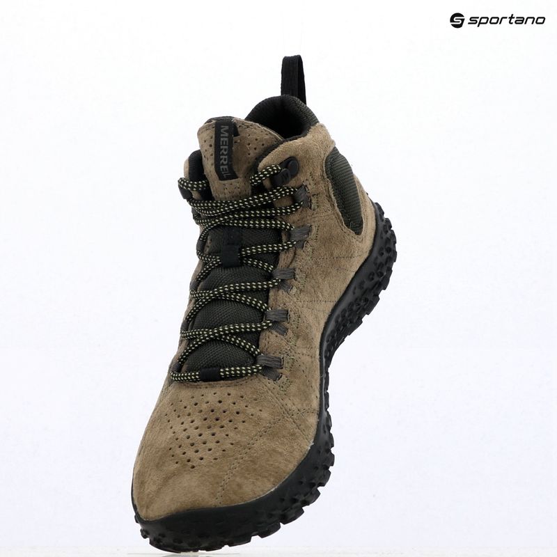 Pánske barefoot topánky Merrell Wrapt Mid WP olive/black 9